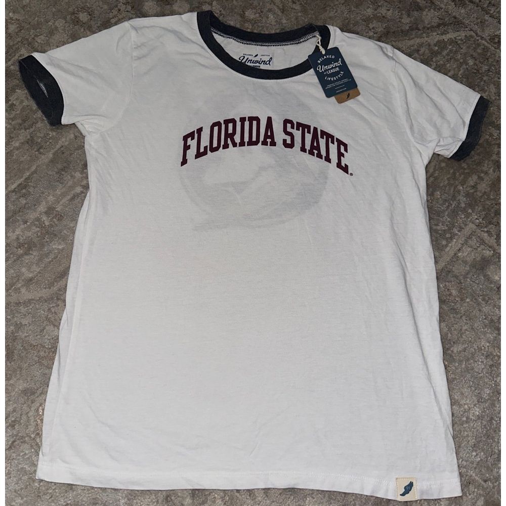 Florida State Seminoles‎ League Collegiate Wear Women's Burnout Ringer T-Shirt -